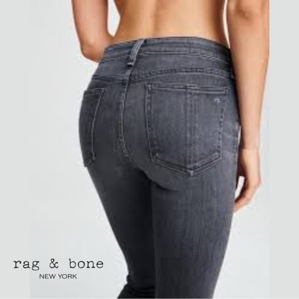 rag & bone Women’s Skinny Jeans — Charcoal Gray Wash